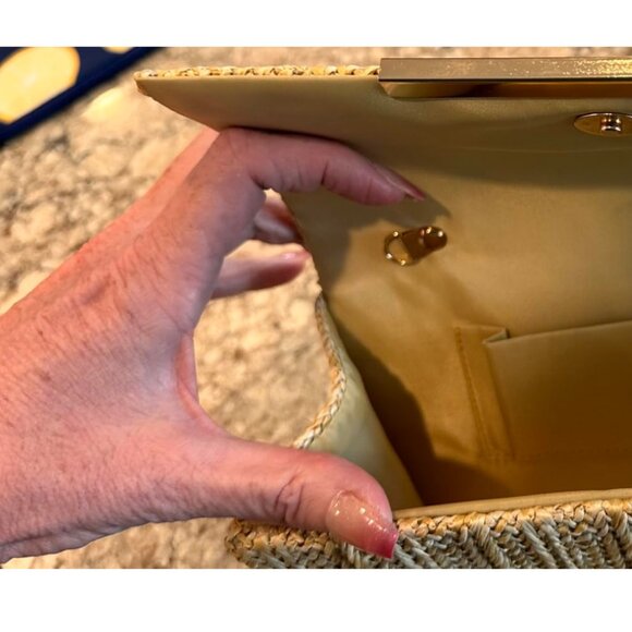 Straw Beach Clutch Summer Purse Evening Shoulder Handbag Party Prom Wedding Bag - Picture 5 of 7